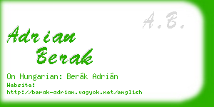 adrian berak business card
